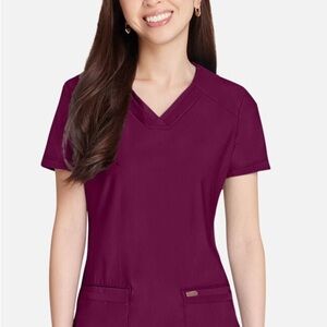 Cherokee Women's Short Sleeve Top - Deep Wine